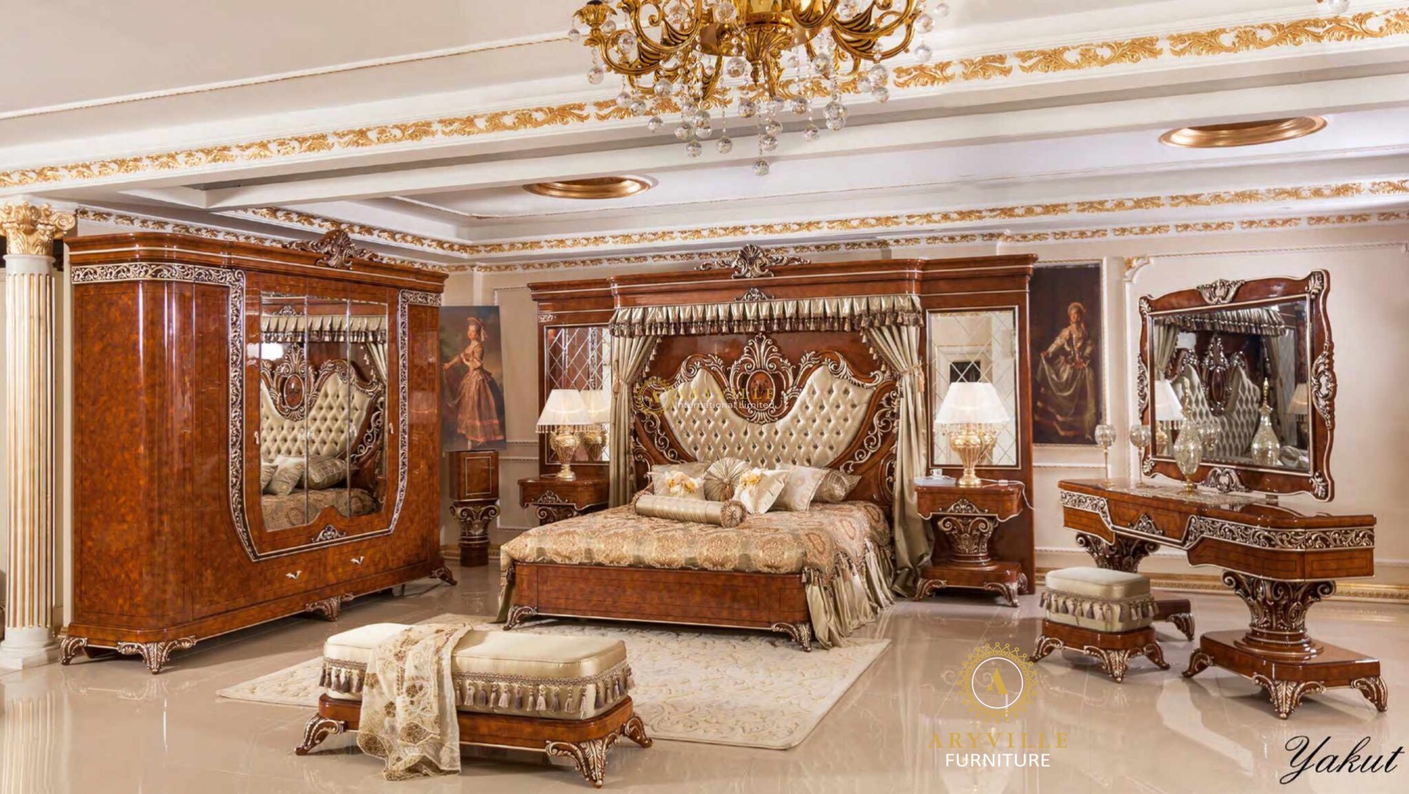 YAKUT BEDROOM/DINING AND LIVING ROOM SET (AF)