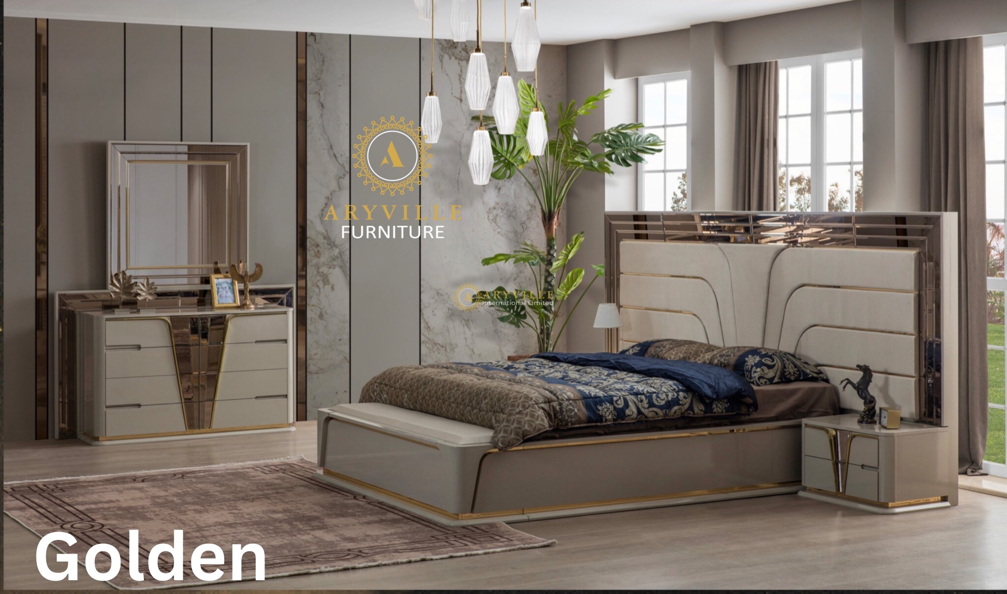 GOLDEN BEDROOM SET (SK)