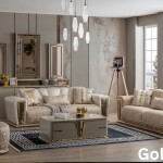 GOLDEN DINING ROOM/SOFA SET (SK)