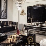 SEHZADE BLACK LIVING ROOM SET (AF)