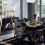 GOLDEN LIVING ROOM/DINING ROOM SET (CS)